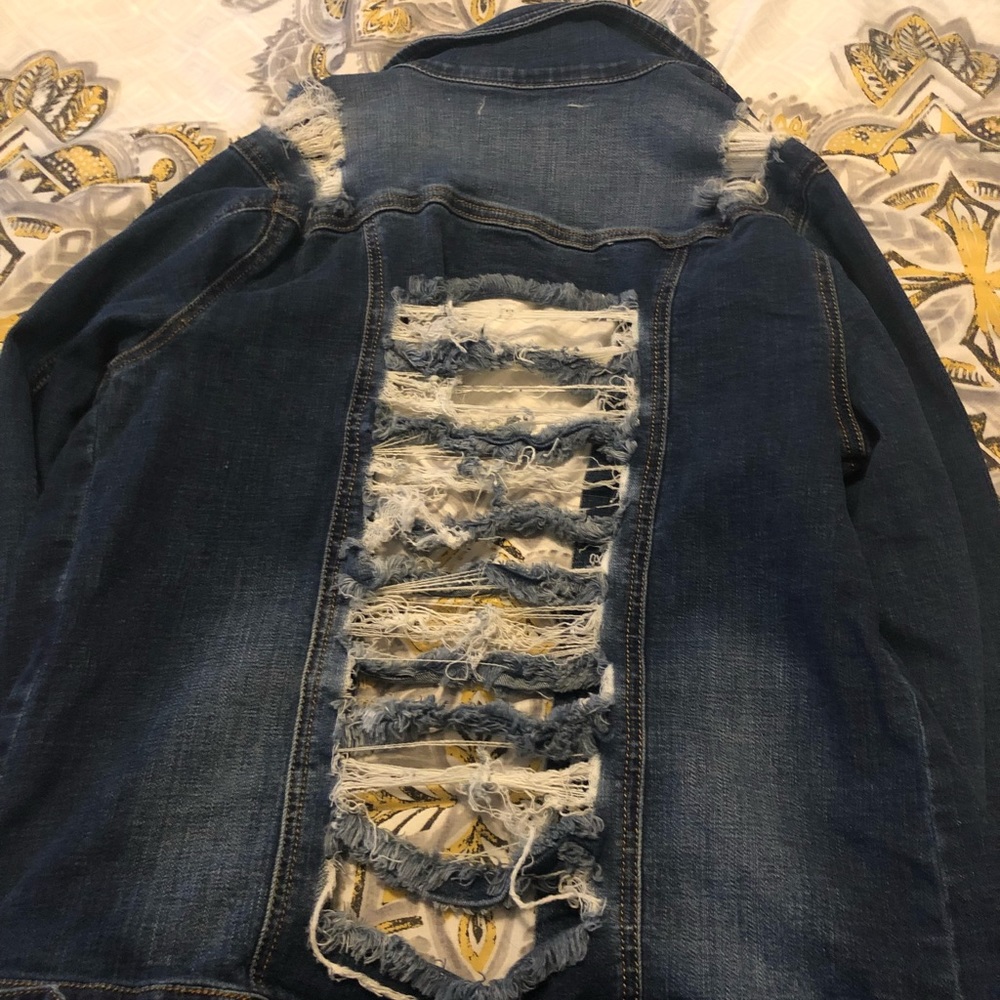 Ripped jean jacket